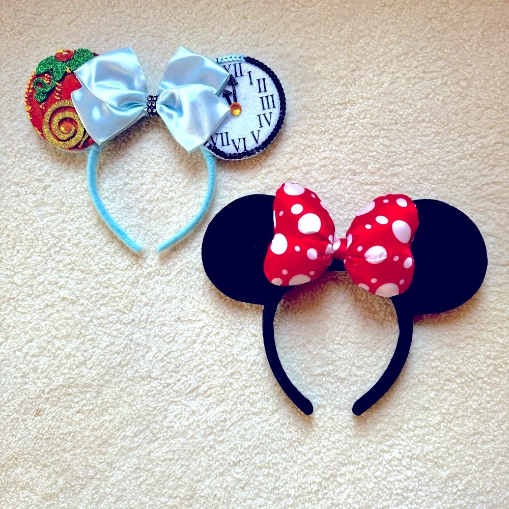 TWO pairs of Minnie Mickey Mouse Ears